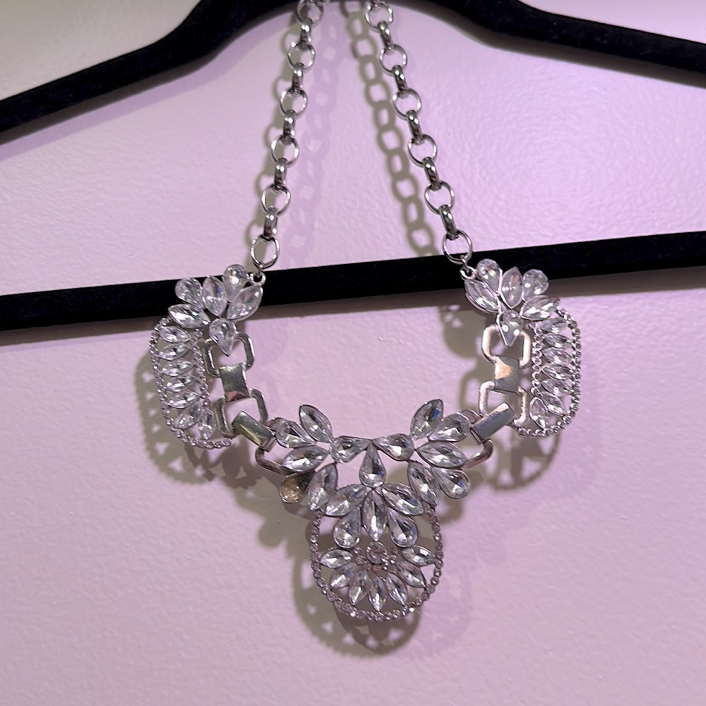 Rhinestone statement necklace